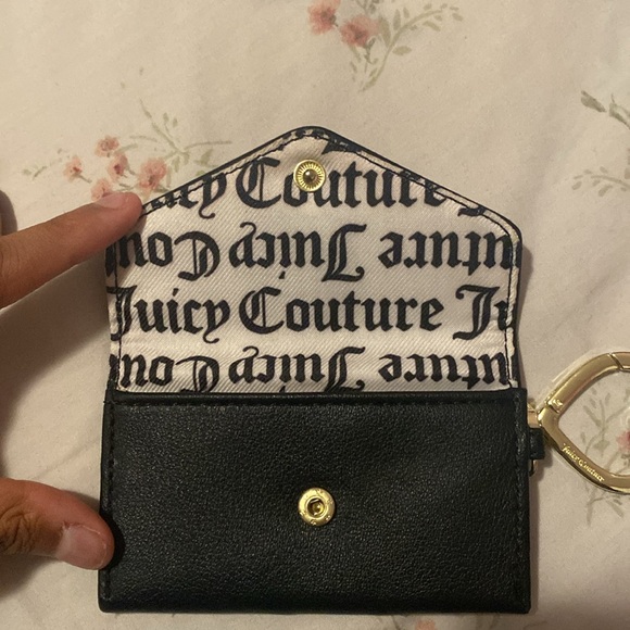 Juicy Couture Black Cardholder with Keychain - Picture 3 of 4